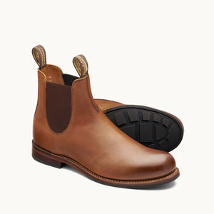 Chestnut Premium Leather Chelsea Boots, Women display picture 3