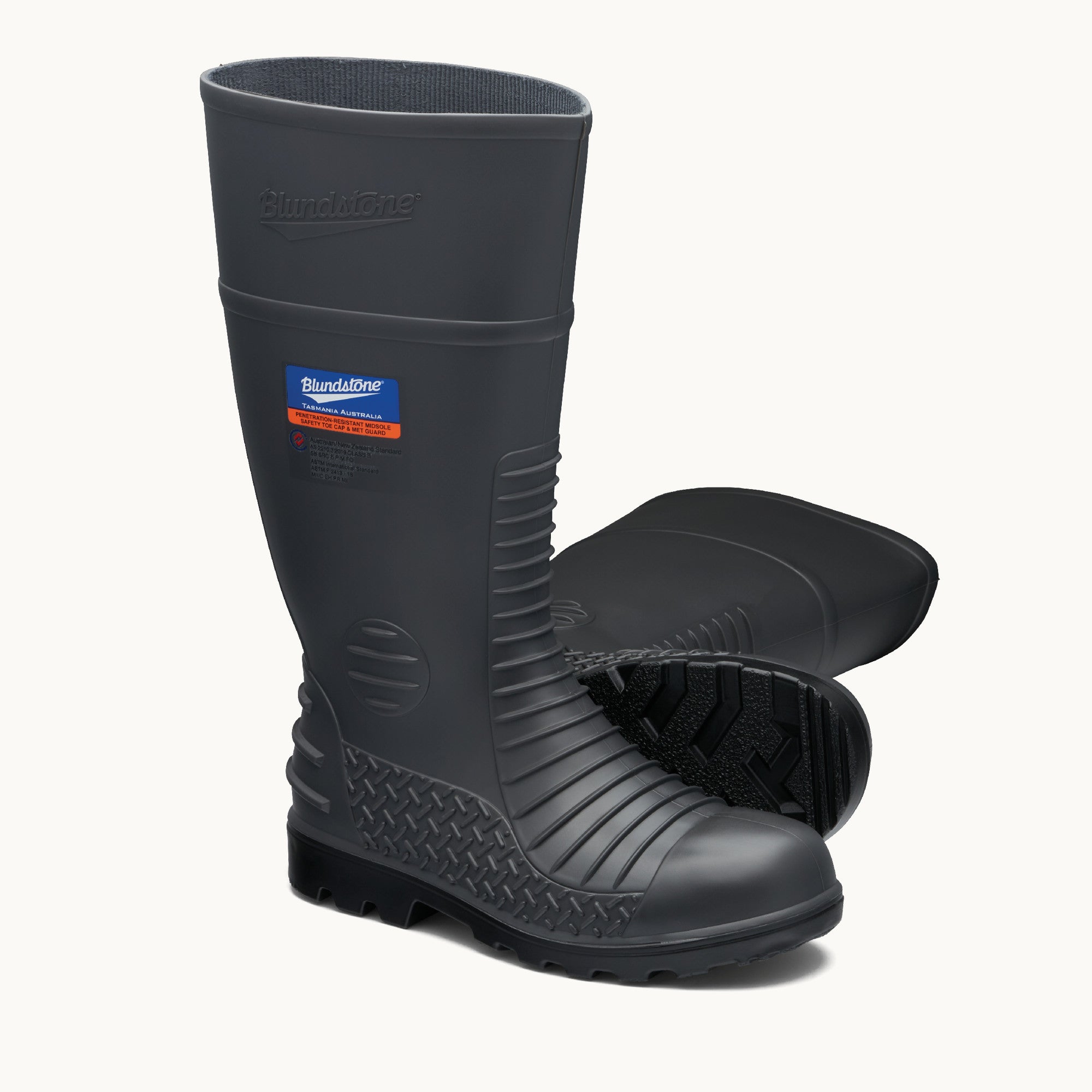 Grey PVC/Nitrile Gumboots Boots, Work Series 028 - Blundstone