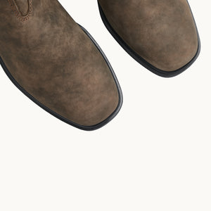 Rustic Brown Leather Chelsea Boots, Men's Dress 1306
