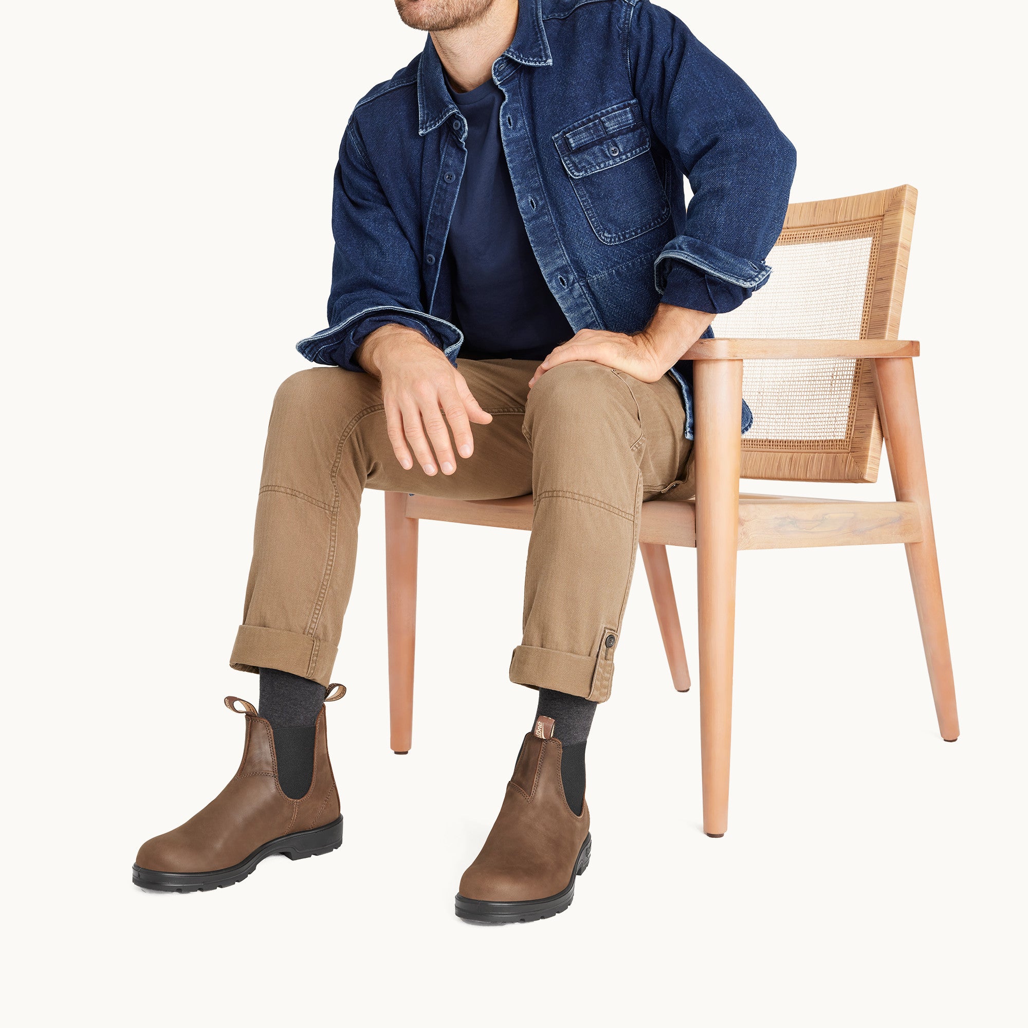 Antique Brown Premium Leather Chelsea Boots, Men's Classics 1609