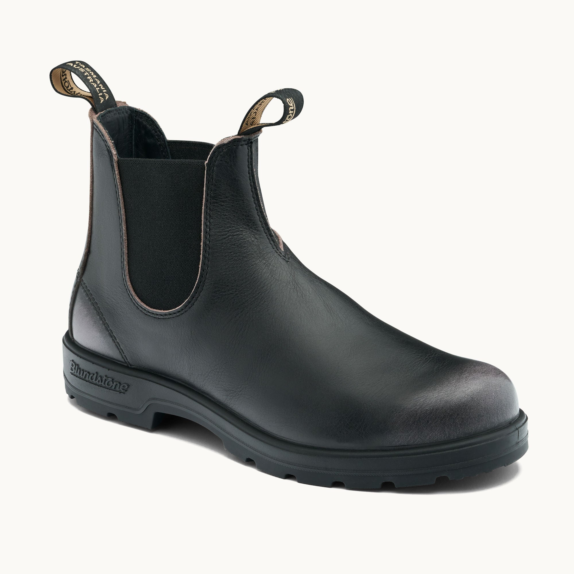 Vintage Zinc Brush Full Grain Leather Chelsea Boots, Men's