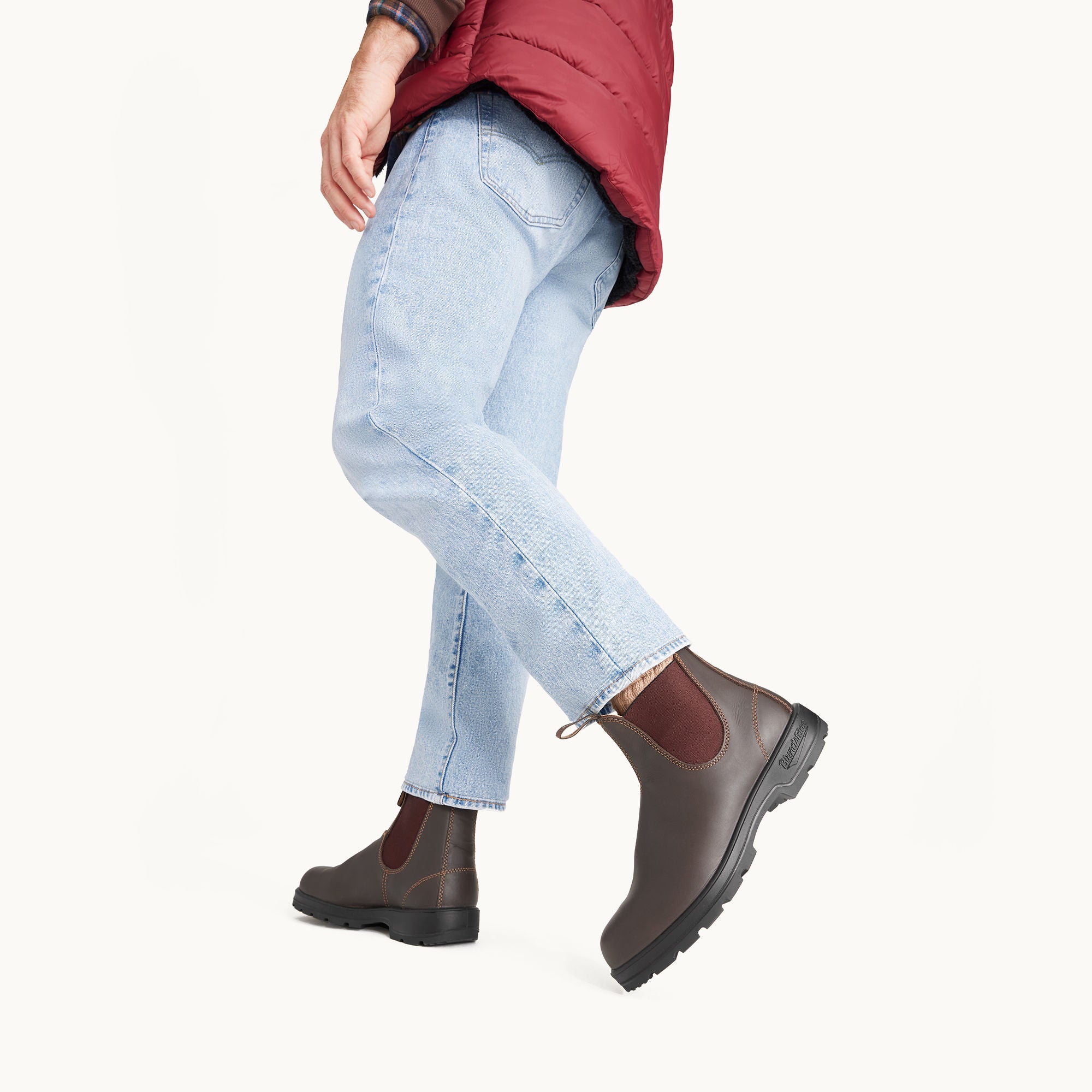 Walnut Brown Premium Leather Chelsea Boots, Men's Classics 550