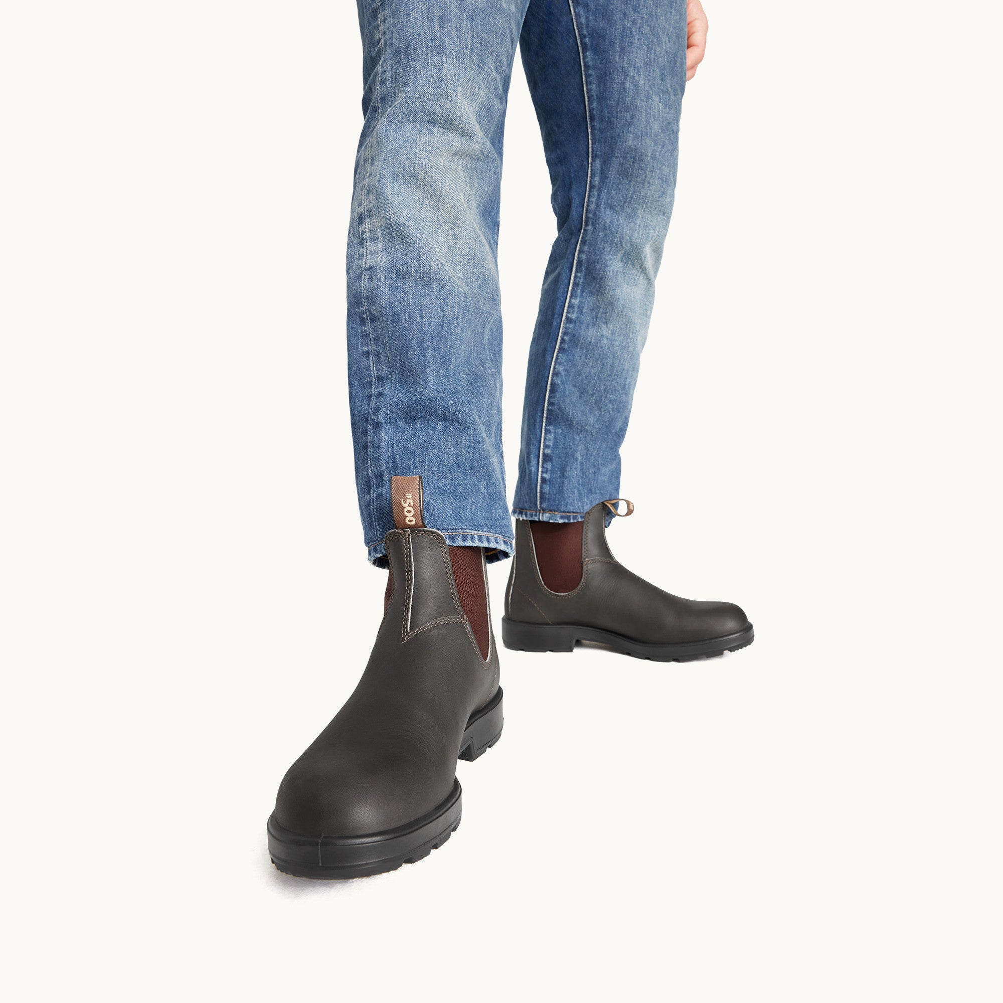 Stout Brown Premium Leather Chelsea Boots, Men's Originals 500