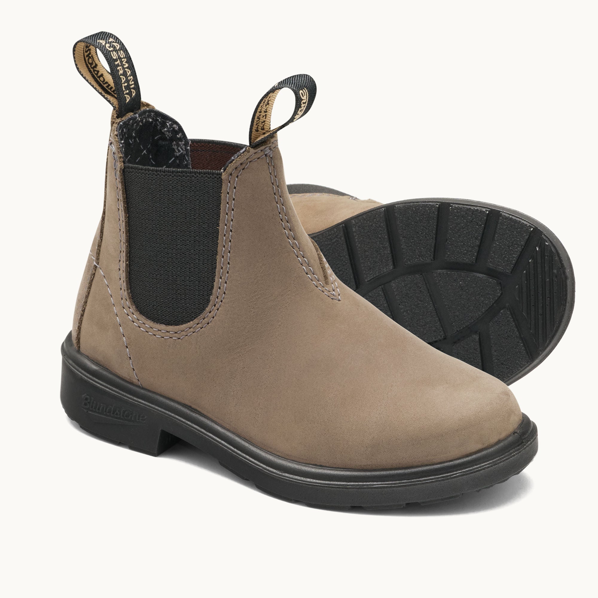 Mushroom Nubuck Leather Chelsea Boots, Kids' Series 2593 - Blundstone