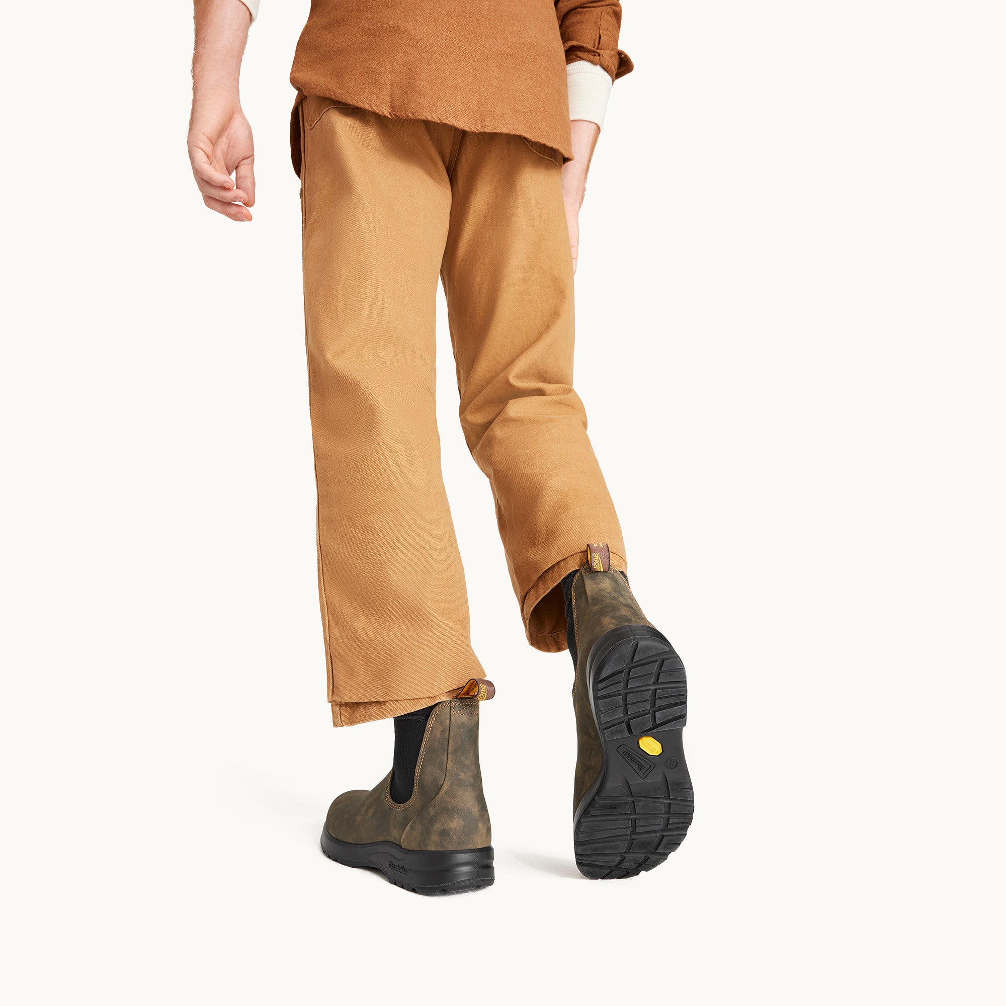Rustic Brown Premium Leather Chelsea Boots, Men's All-Terrain 2056