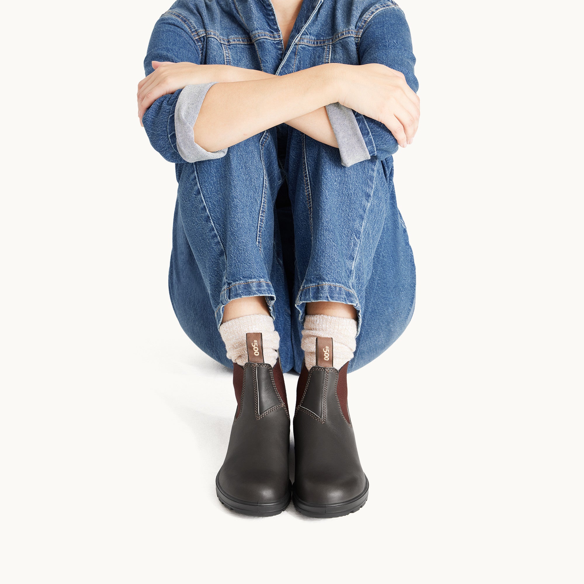 Stout Brown Premium Leather Chelsea Boots, Women's Originals 500