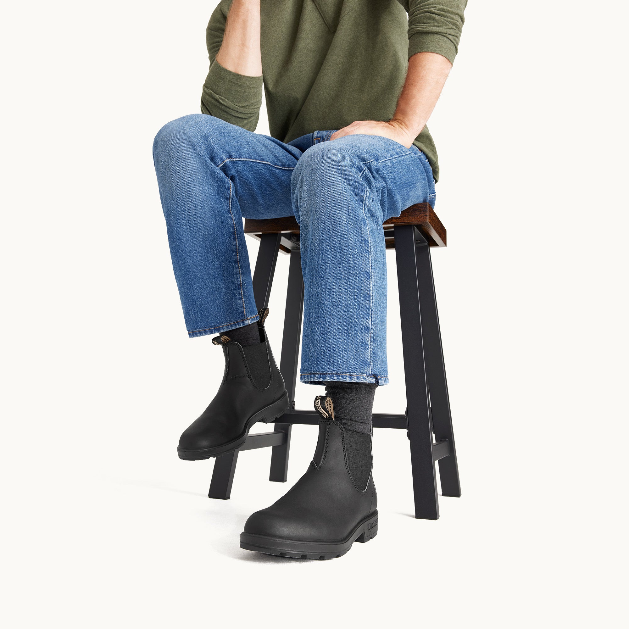 o*！様 Blundstone 510 ELASTIC SIDED BOOT Black Premium Leather Chelsea Boots, Women's Originals 510