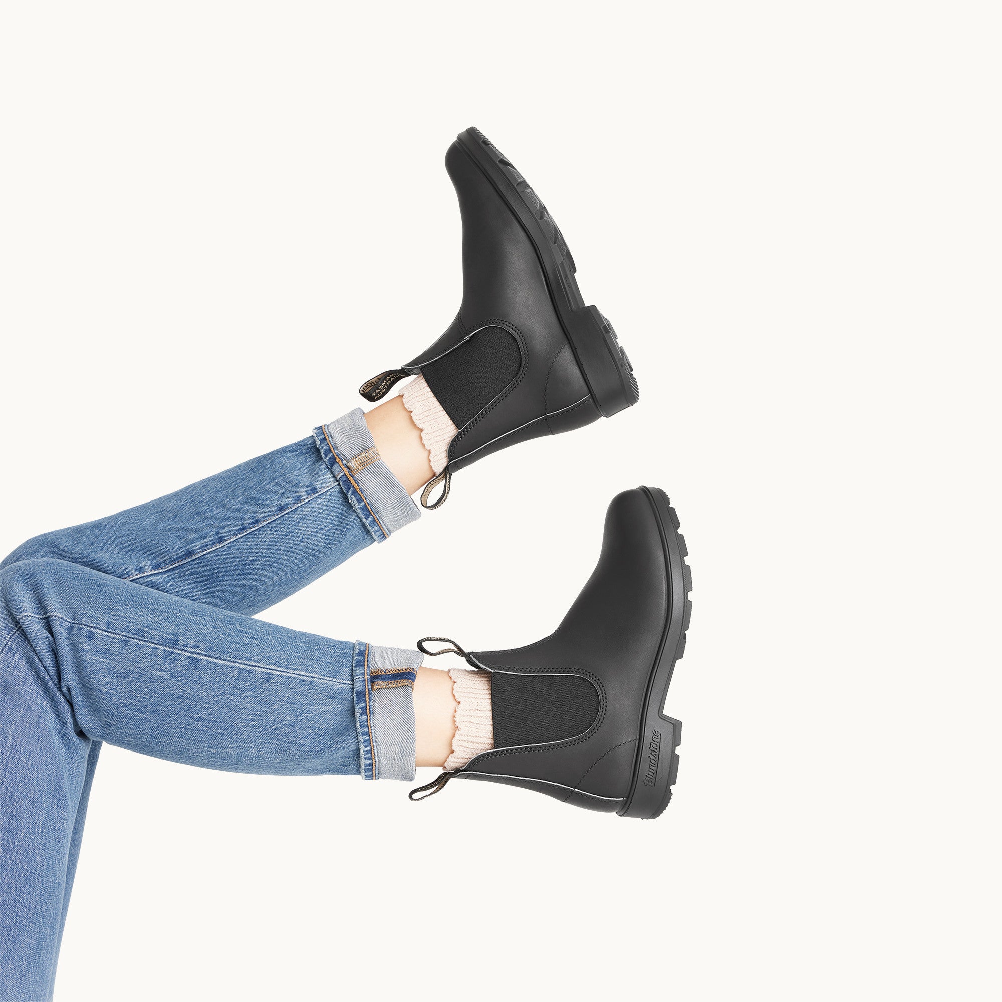 Black Premium Leather Chelsea Boots, Women's Originals 510