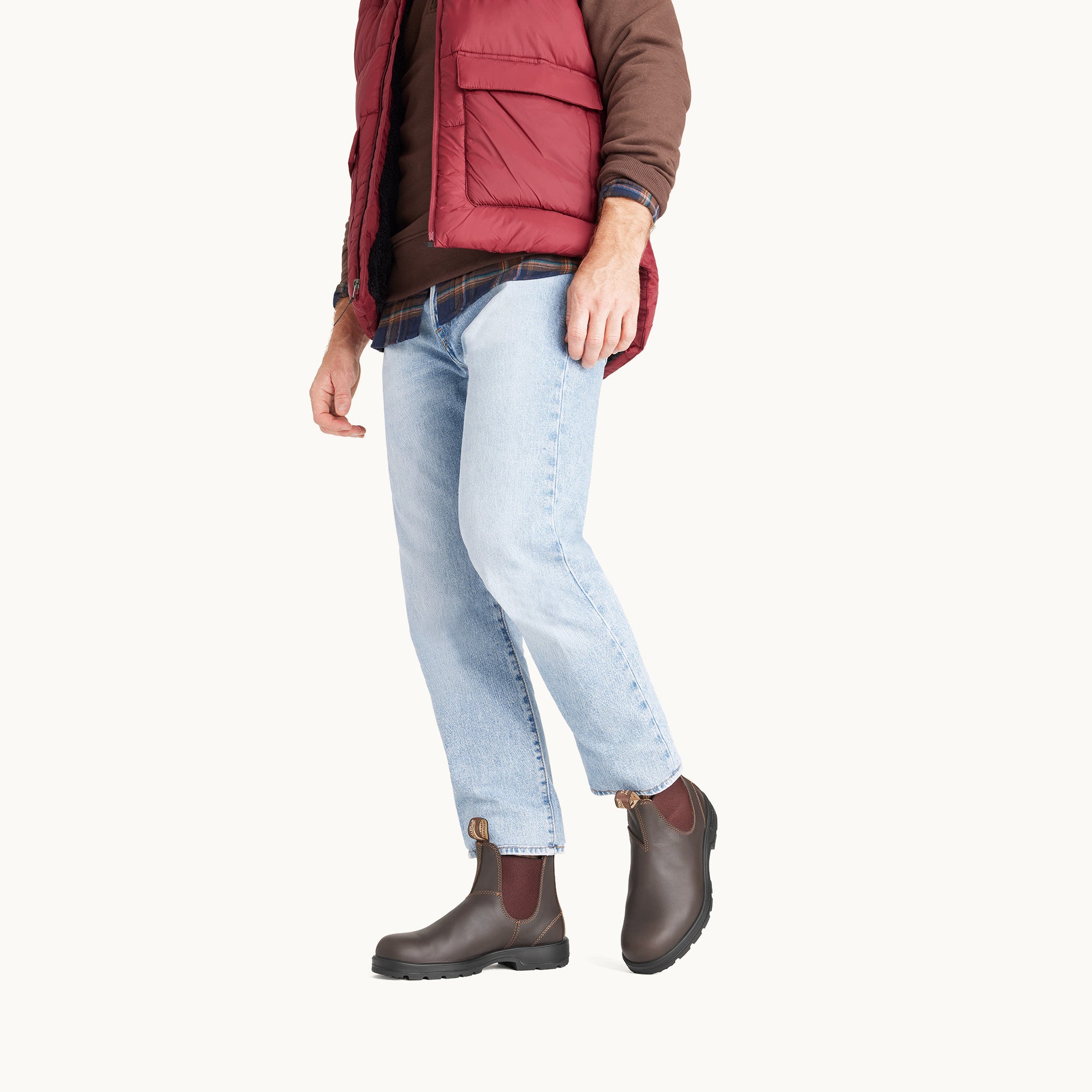 Walnut Brown Premium Leather Chelsea Boots, Men's Classics 550