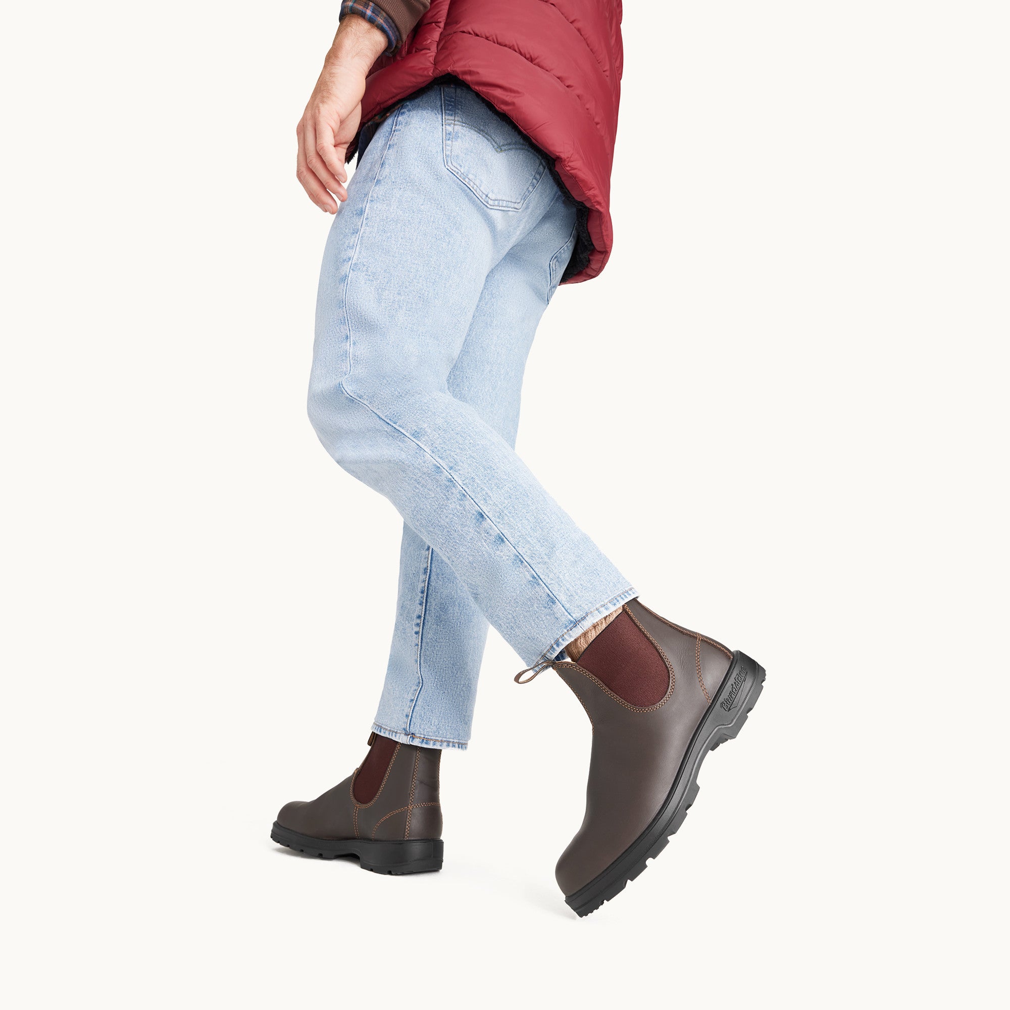 Walnut Brown Premium Leather Chelsea Boots, Men's Classics 550