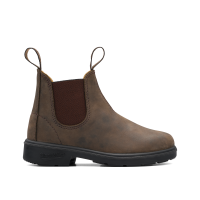 新品キッズサイズ12/約19-19.5cm Blundstone 530ブーツ茶 Rustic Black Leather Chelsea Boots, Kids' Series 1325 - Blundstone