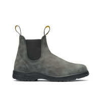 Rustic Black Premium Leather Chelsea Boots, Women's All-Terrain