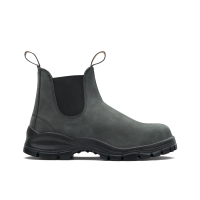 Rustic Black Premium Leather Chelsea Boots, Men's Lug 2238