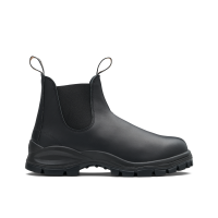 Rustic Black Premium Leather Chelsea Boots, Men's Lug 2238