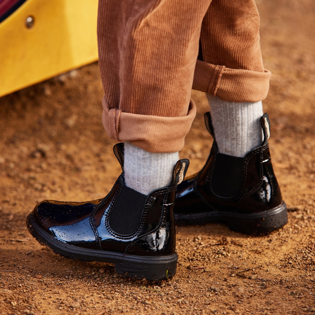 Ladies patent chelsea boots discount