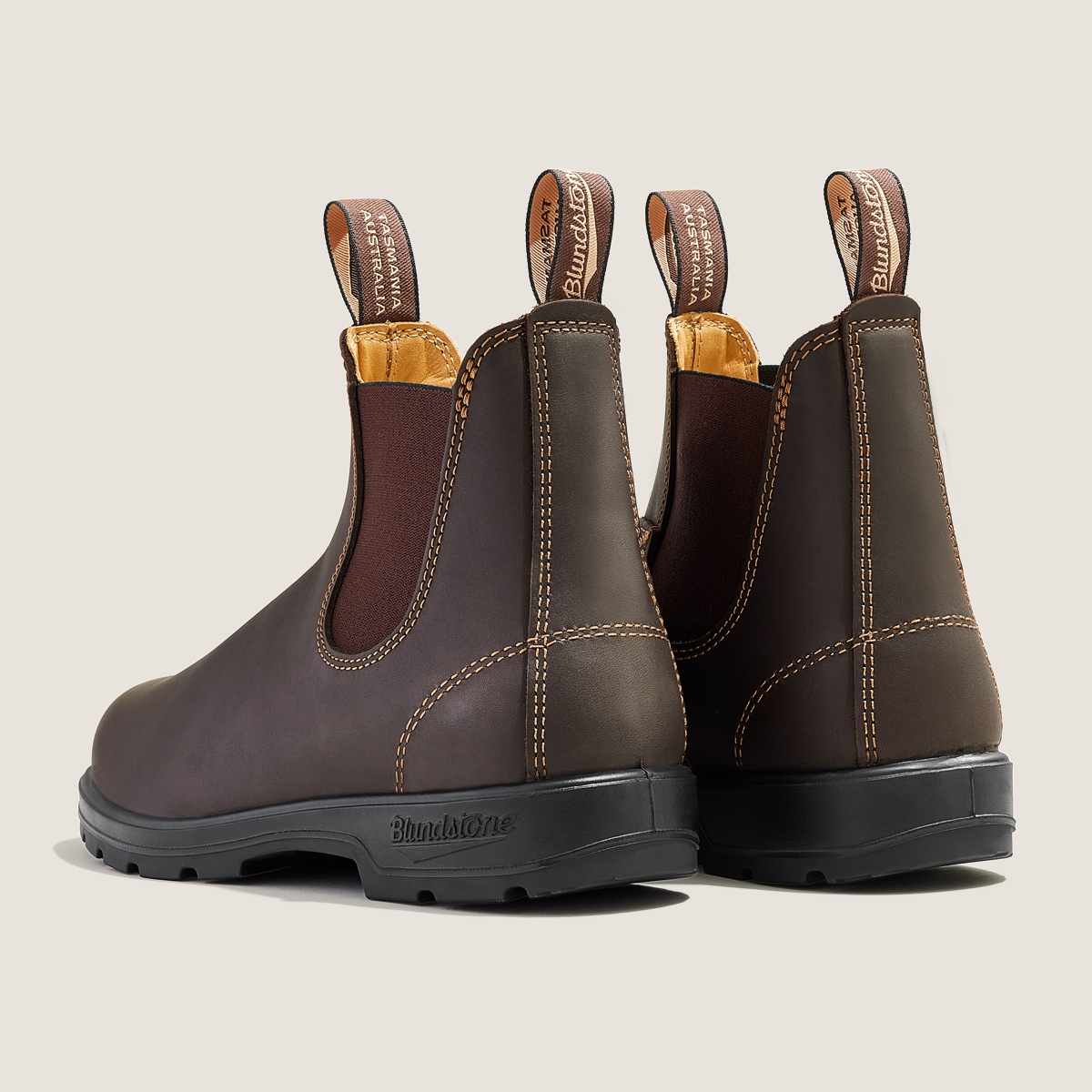 Walnut Brown Premium Leather Chelsea Boots Men s Style 550 Blundstone USA
