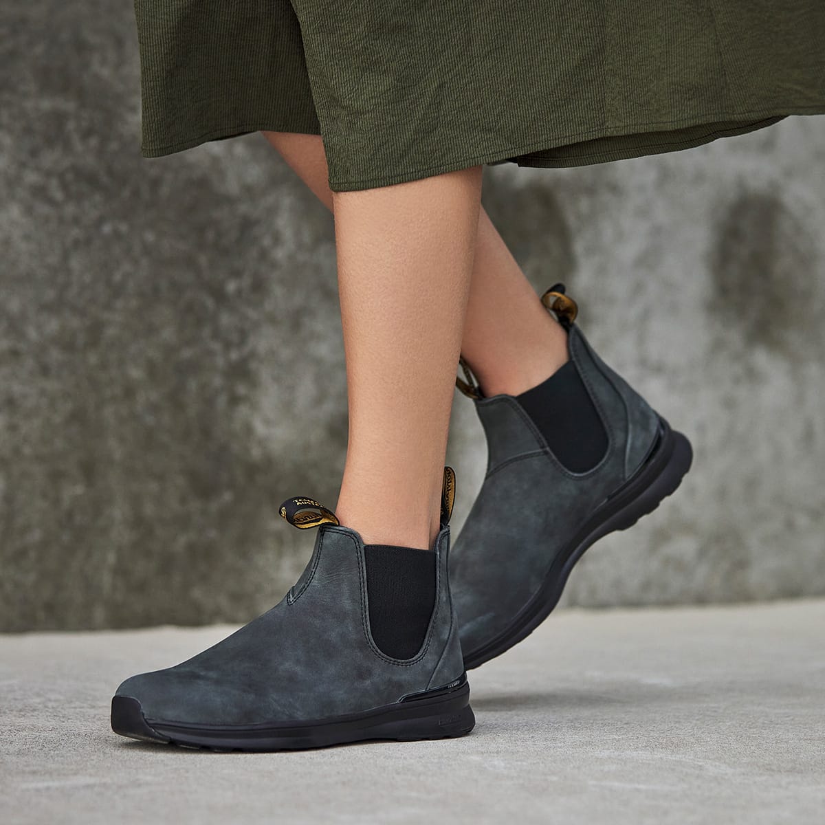 Rustic Black Premium Leather Chelsea Boots Women s Style 2143