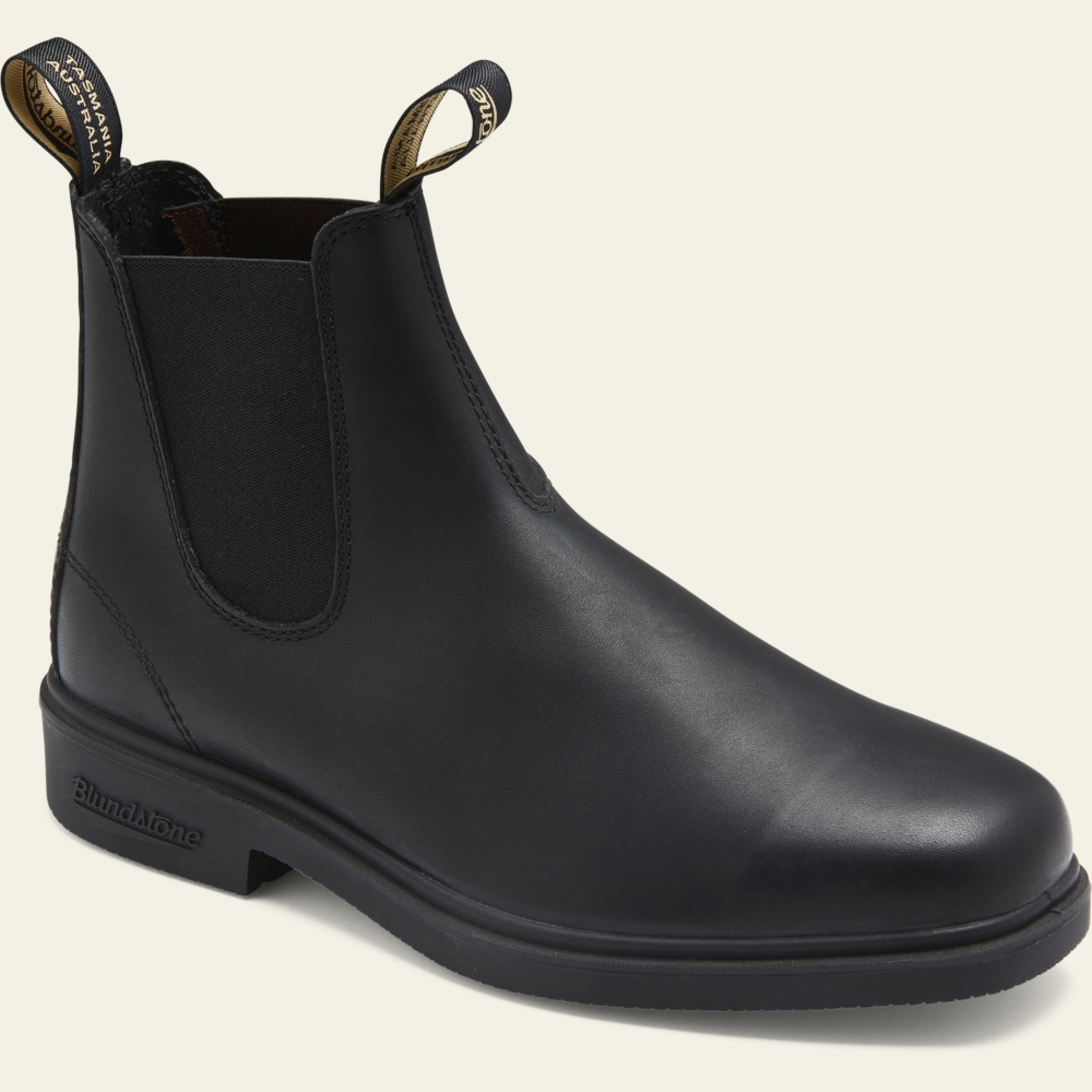 Black Full Grain Leather Chelsea Boots 