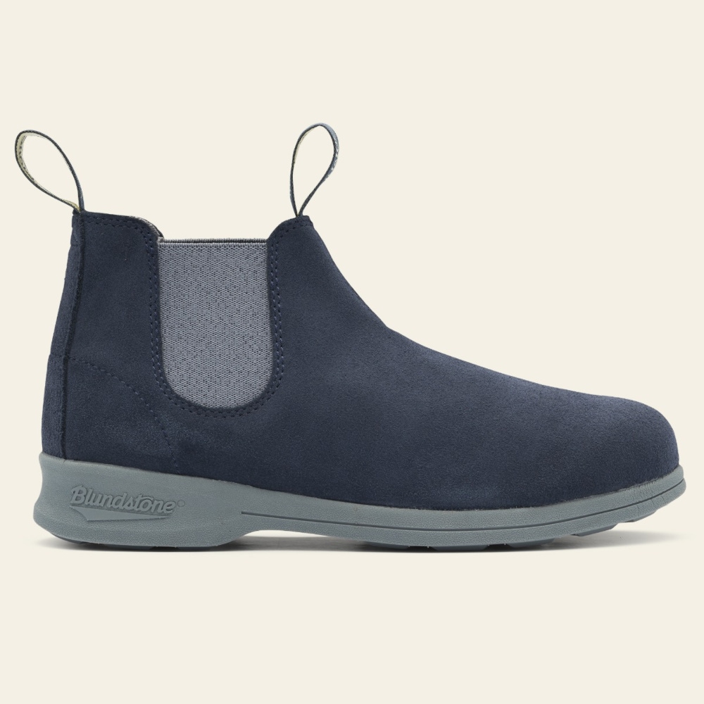 navy blue chelsea boots