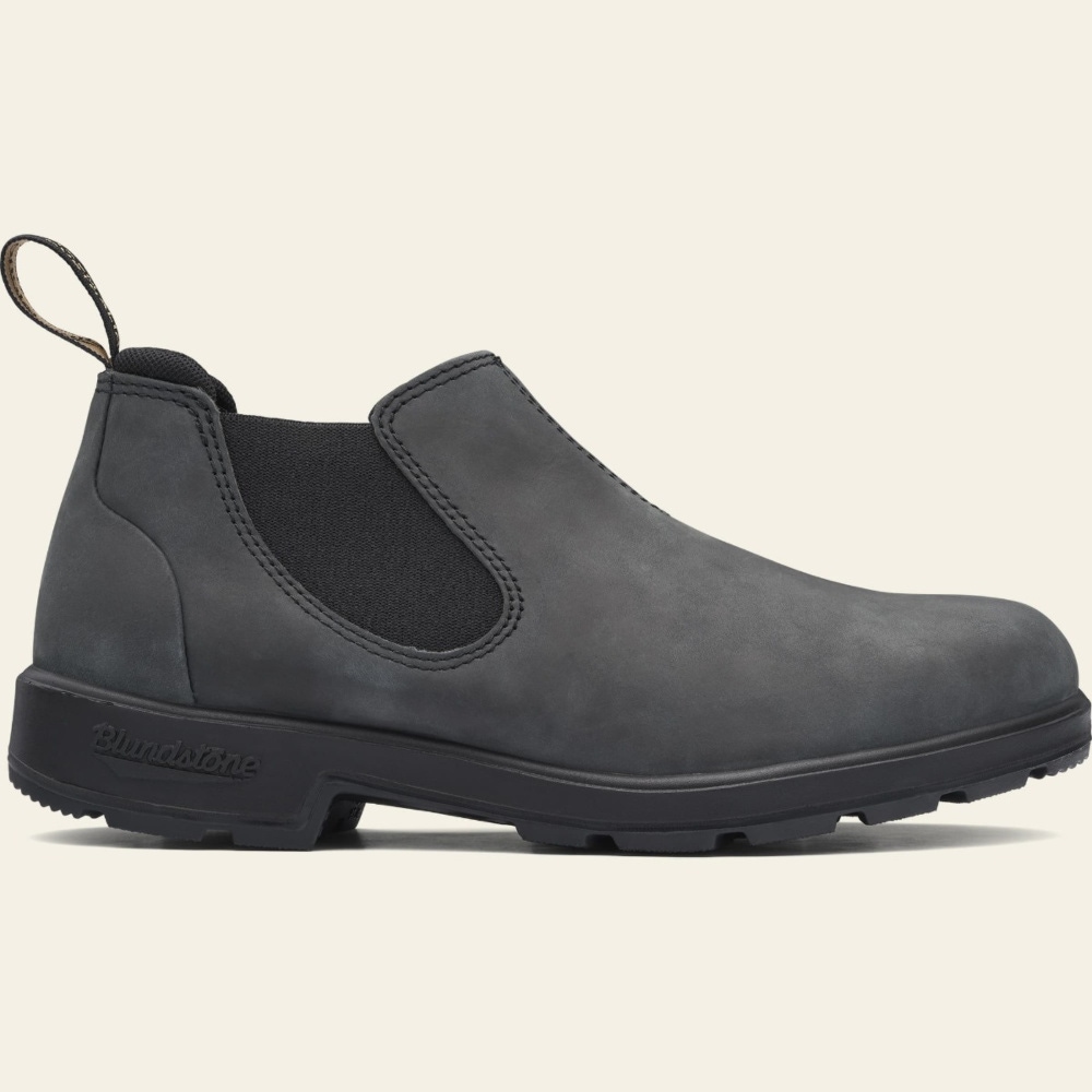 Rustic Black Premium Leather Low Cut Shoe Youth Style 2035 Blundstone Usa