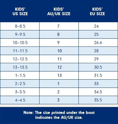 Blundstone Size Guide - for Women, Kids & Boots